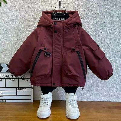 男童棉衣派克服冬装超厚新款男宝宝棉袄冬季加绒加厚外套儿童棉衣