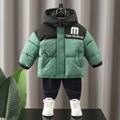 男宝宝棉袄 痞帅羽绒棉棉服儿童冬季 男童棉衣外套加厚2025冬装 新款
