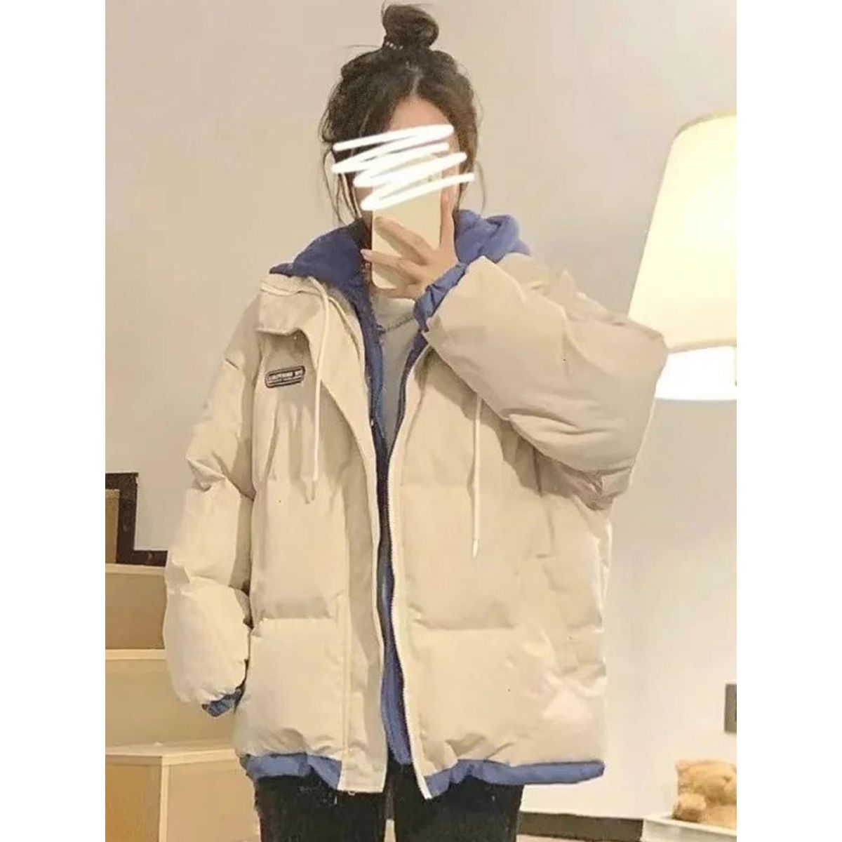 高中学生羽绒服女大童2025冬季初中生小个子宽松加厚少女棉衣外套