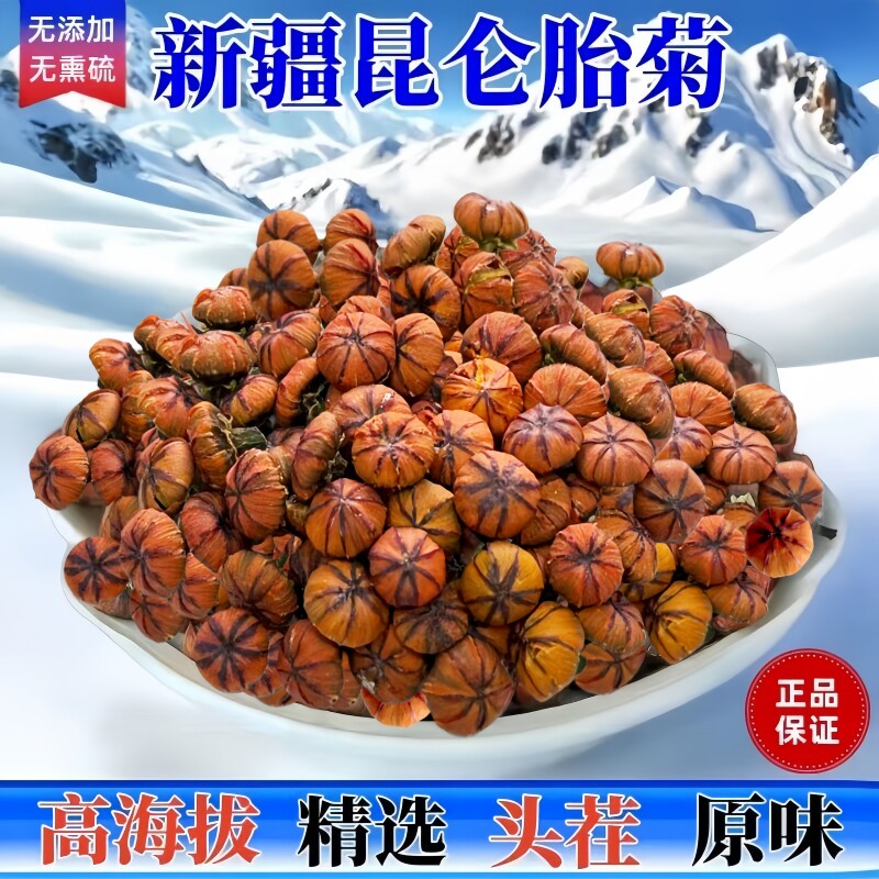 胎菊新疆昆仑雪胎菊精选头茬养生菊花茶原味泡水泡茶高海拔礼盒