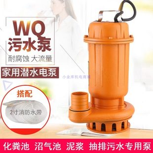 家用小型单相220V污水泵化粪池抽粪排污泥浆抽水机380V750W潜水泵