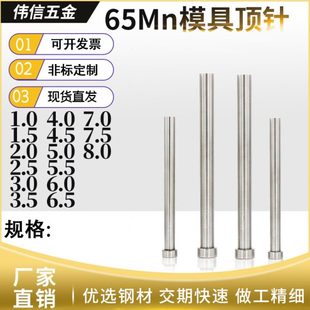 2.5 包邮 现货65mn普通顶针 模具顶杆1