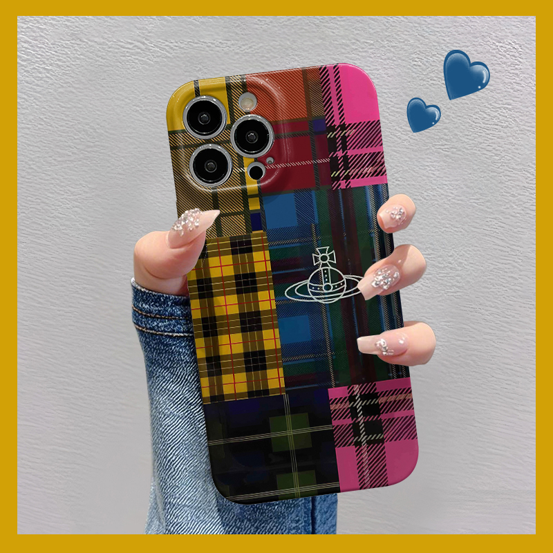 简约格子适用于苹果华为vivo小米oppo红米荣耀一加iPhone16手机壳15promax菲林14夏日i13新款12男女mate70pro