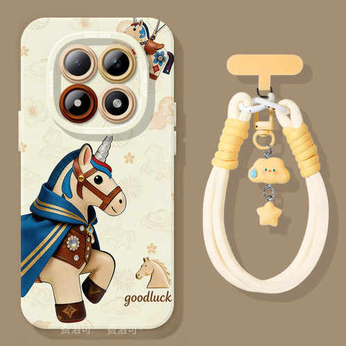 皮革小马适用红米turbo4pro手机壳note13新款note15pro全包12防摔turbo3软10外壳8的7redminote9小米高级好看