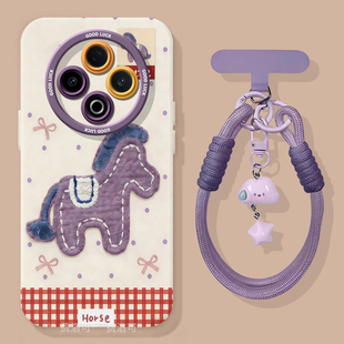 刺绣小狗适用vivoY500手机壳女款 y35防摔y100 y300pro保护套y95硅胶GT软vivoy97全包秋冬y200i外壳y19y33s新款