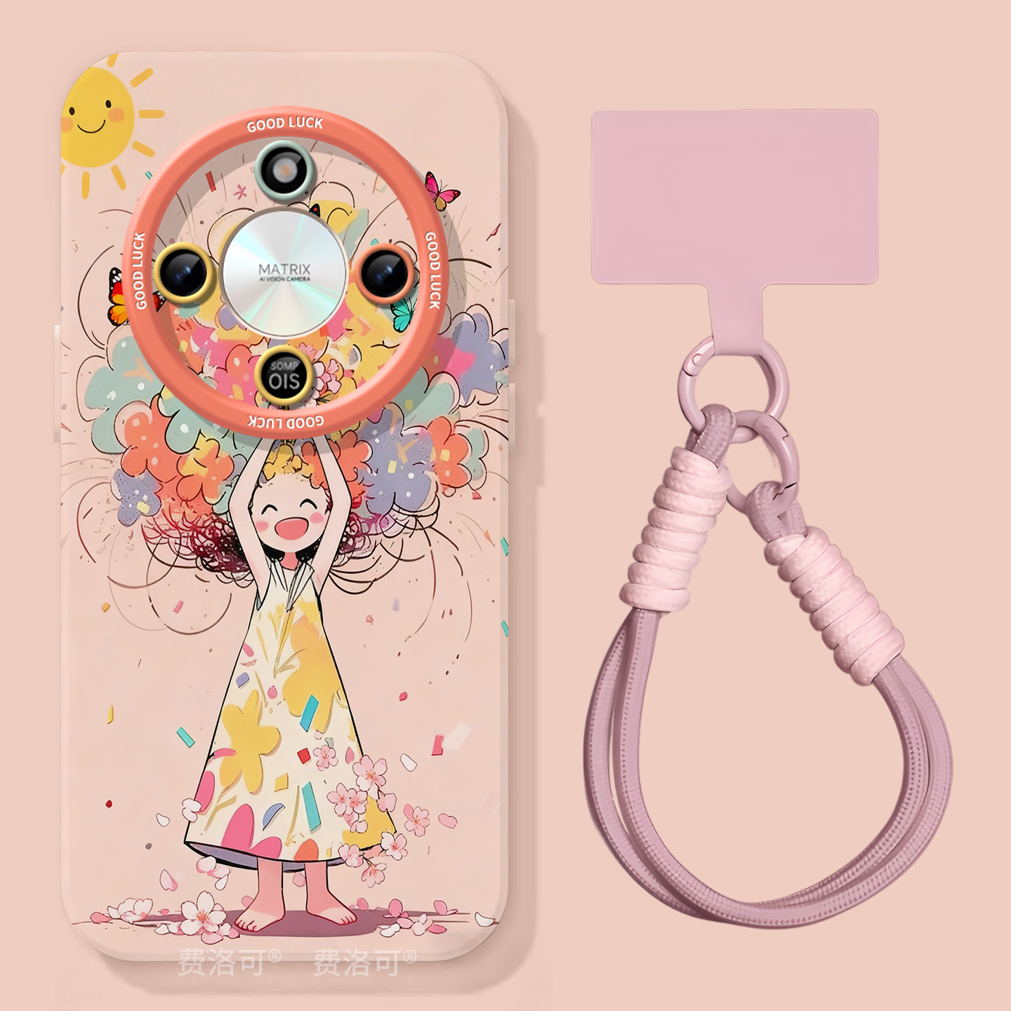 花朵女孩适用荣耀X70手机壳X60竞速版X50pro套x5o叉x30液态硅胶保护honor华为全包x20se高级x40镜头i