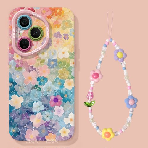 花丛适用华为荣耀400手机壳300pro新款100液态200硅胶50防摔80镜头20s青春版90全包70好看外壳30软60