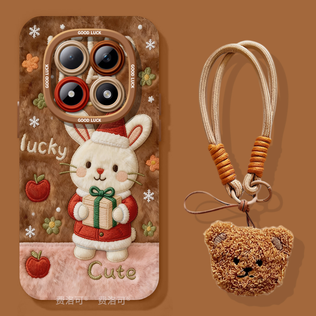 圣诞小兔适用红米turbo4pro手机壳note13新款note15pro男款12防摔turbo3软10新年8的7redminote9小米高颜值套