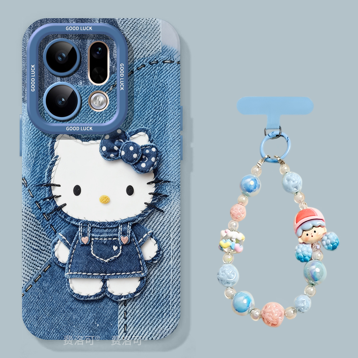 牛仔凯蒂适用oppofindx9手机壳女findx9pro高级感findx8ultra全包8s男款x8por小众外壳x7挂绳0pp0软8pro新款