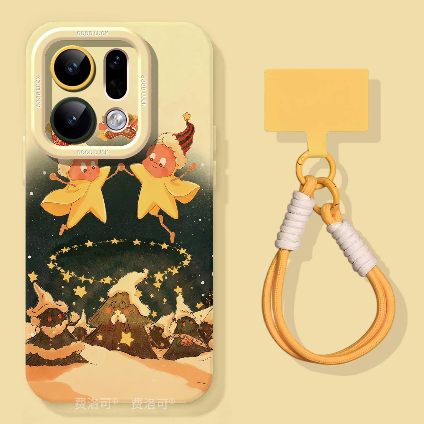 星星人适用oppofindx9手机壳女findx9pro套硅胶findx8ultra全包8s防摔x8por新款外壳x7挂绳0pp0软8pro圣诞