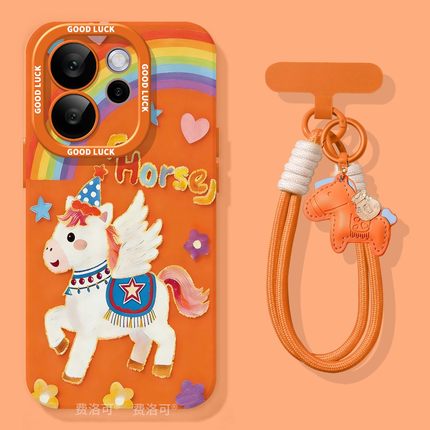 油画小马适用oppoReno15手机壳reno14pro新款13趣味reno12马年11保护7se新年rone9外壳oppo套8软0PP010