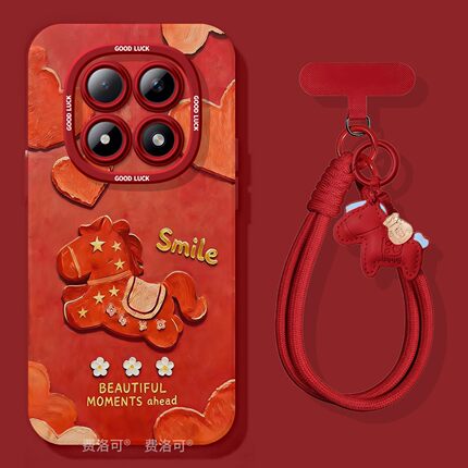 爱心小马适用红米turbo4pro手机壳note13新款note15pro全包12防摔turbo3软10外壳8的7redminote9小米高级好看