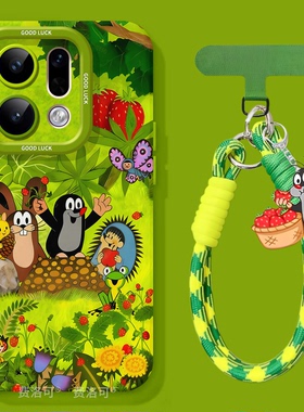 春日鼹鼠适用oppofindx9手机壳女findx9pro套硅胶findx8ultra全包8s防摔x8por新款外壳x7挂绳0pp0软8pro高级