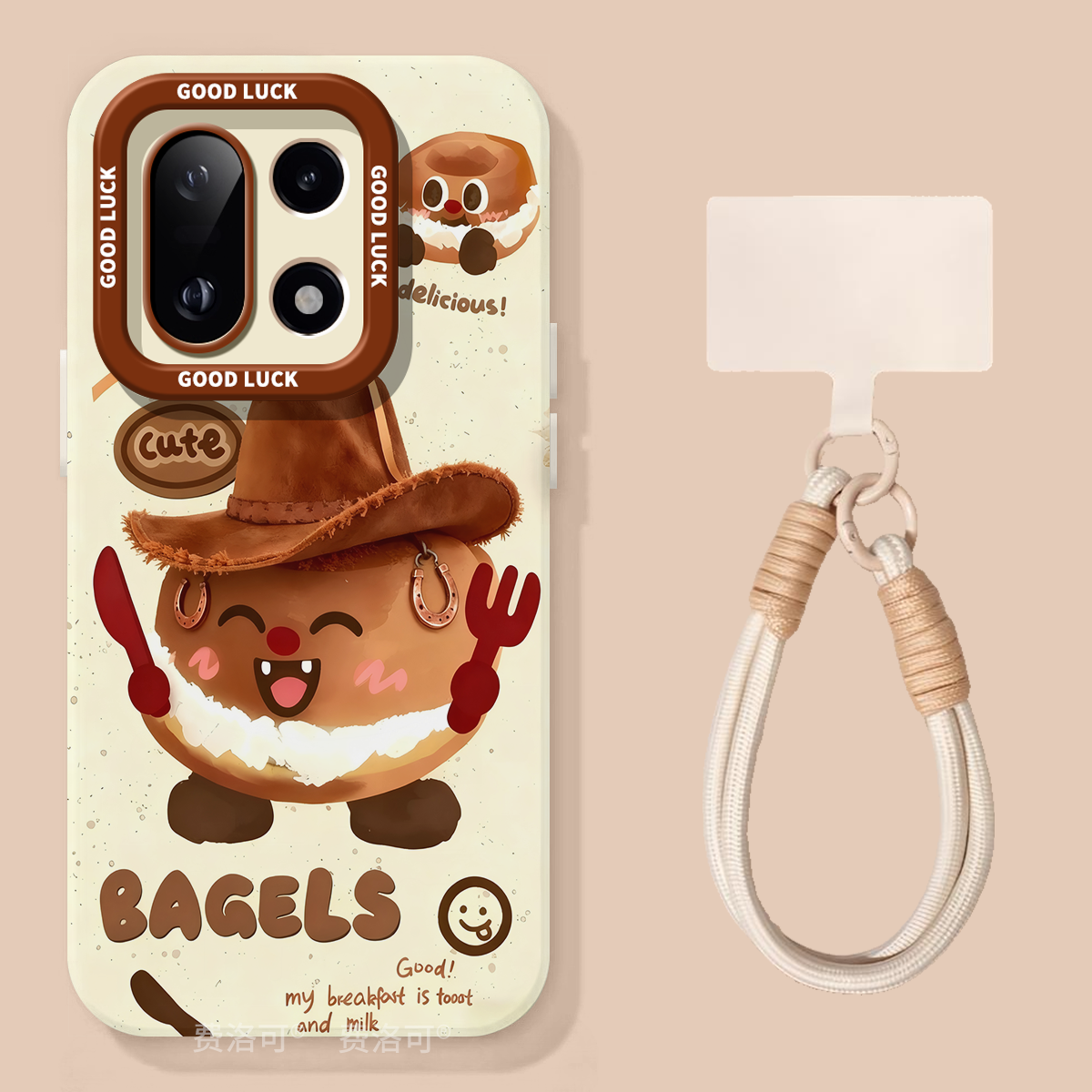卡通吐司贝果适用一加15手机壳1+15保护套新款1加13高端硅胶oneplus新品11pro全包10外壳外壳9r系列8t软por