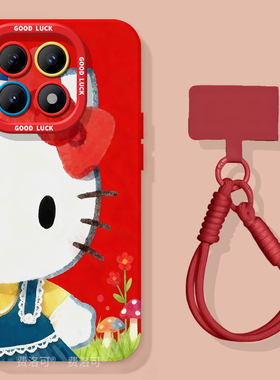 红色kt适用iqoo15手机壳卡通女款iqoo11s硅胶10pro全包防摔vivo爱酷9马年高级感neo8pro新年7竞速版5保护套