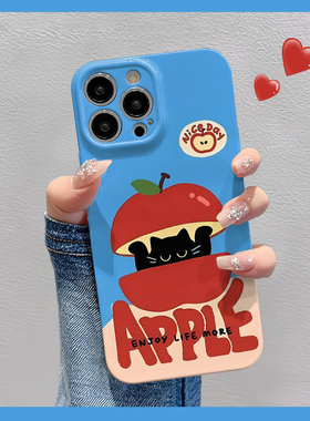 大力黑色猫狗适用苹果华为vivo小米oppo红米荣耀一加iPhone16手机壳15promax菲林14夏日i13新款12女mate70pro