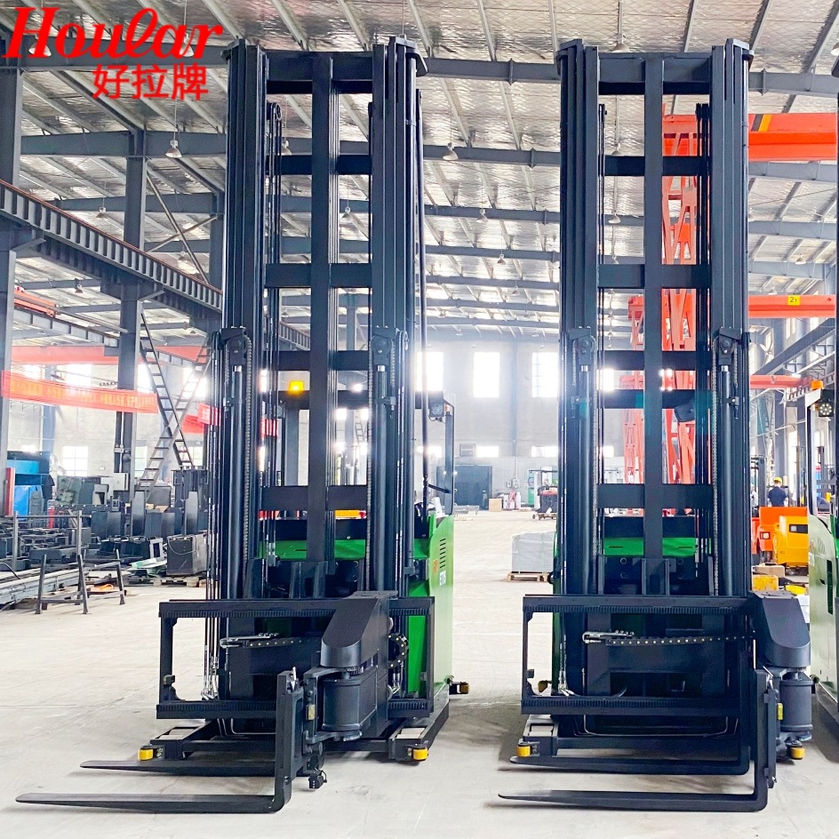 HOULAR三向叉车1吨1.5吨电动堆高车堆垛车仓储窄巷道叉车VNA叉车