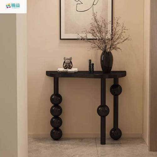 诧寂风楠益条案中古玄关台中古玄关桌过道实木玄关桌端景台玄关桌