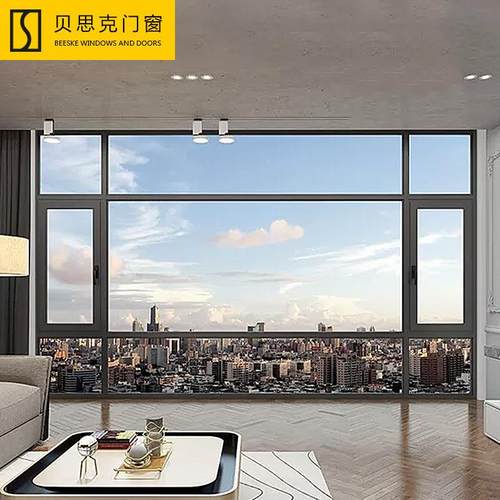 平开透气窗玻璃卧室落地连体窗户断桥防噪音隔音窗断桥铝窗