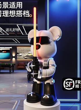 暴力熊大型落地摆件轻奢高档客厅台球厅网咖玩偶潮玩手办大装饰品