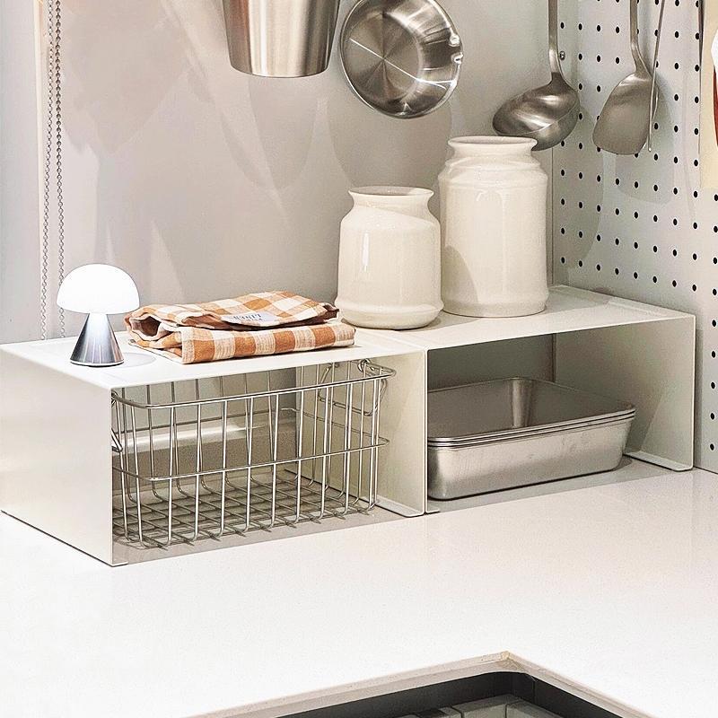 台面分层置物架厨房餐桌多功能厨柜内隔板托桌上调料品收纳架神器