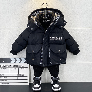 儿童炸街男孩棉袄洋气宝宝羽绒棉衣冬装 男童棉服外套冬季 2024新款
