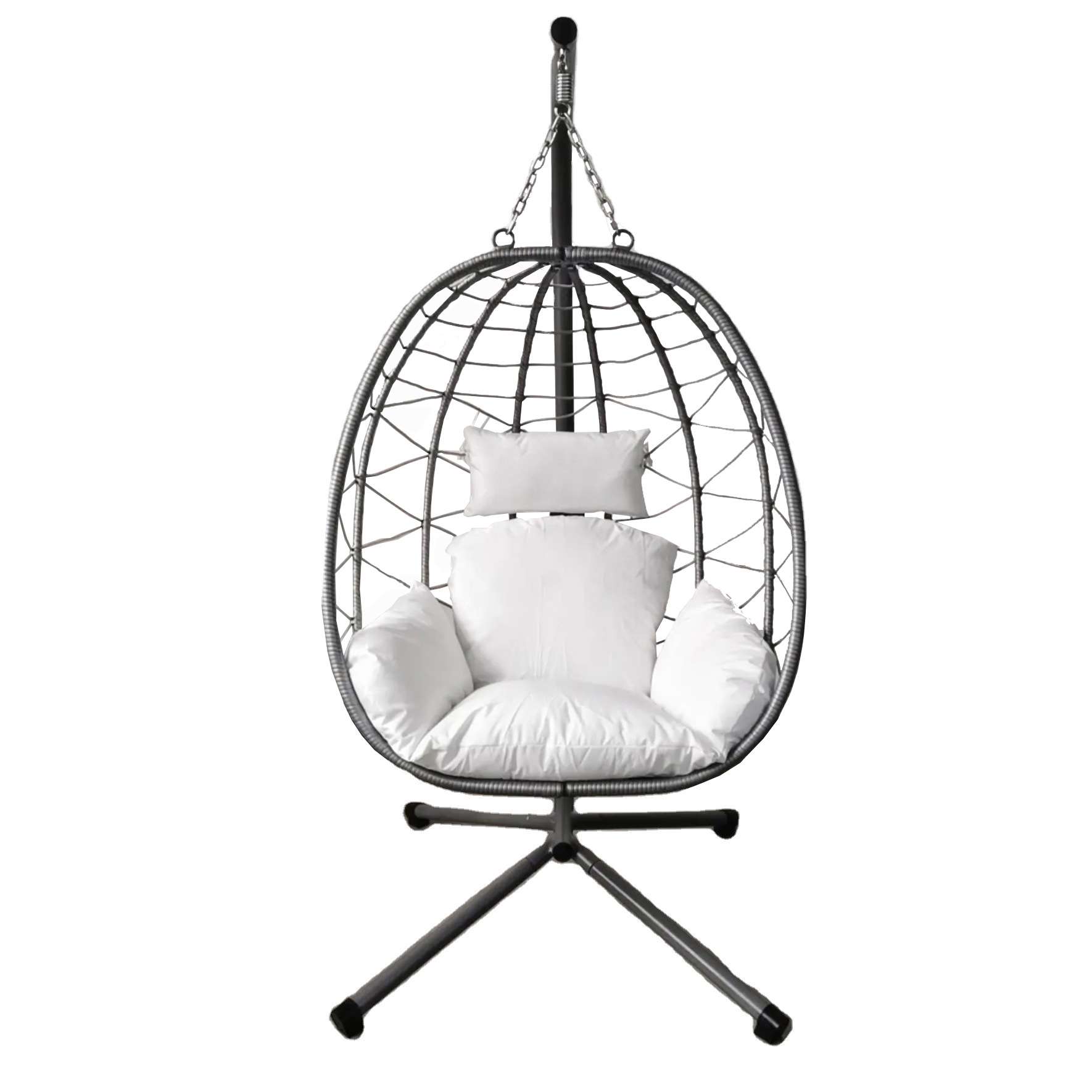 嗨趣折叠吊篮藤椅家用懒人鸟巢吊椅阳台摇篮户外家具秋千吊篮椅