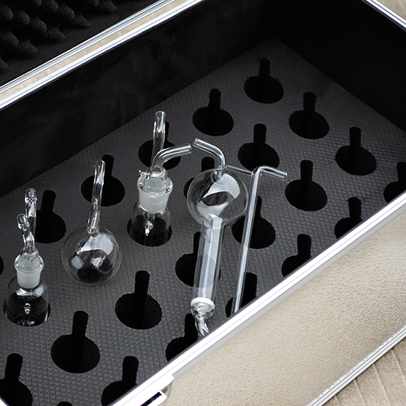 手提箱铝合金水质取样箱q40孔吸收瓶采样箱水质采样工具箱 可定制