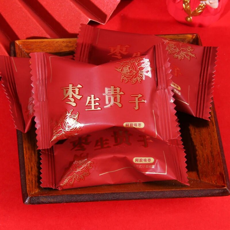好想你阿胶喜枣糖枣子喜缘隆早生贵子红枣蜜枣500g结婚喜糖果年货
