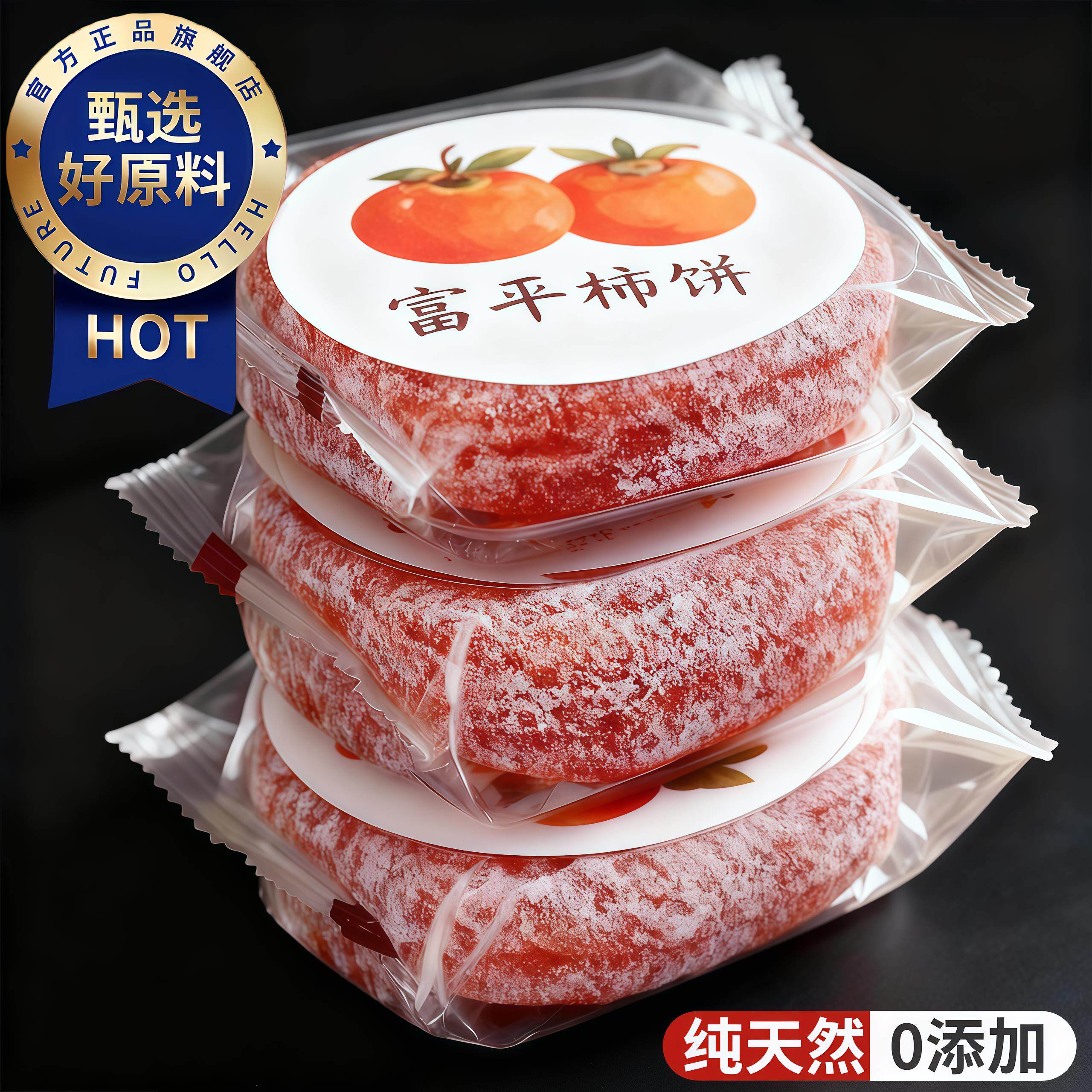 柿饼富平圆柿子饼正宗农家老式流心柿饼干新鲜优质柿干官方旗舰店