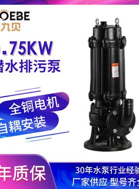 小流量潜水污水泵50WQ10-10-0.75kw单相220V污水潜水泵抽水泵