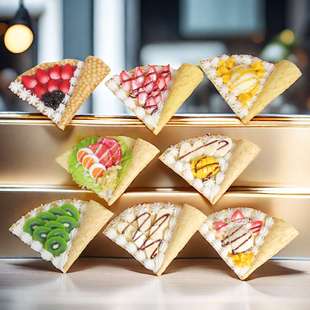 诱人食欲特色小吃可丽饼明档展示模型创意家居摆饰Crepes质优价廉