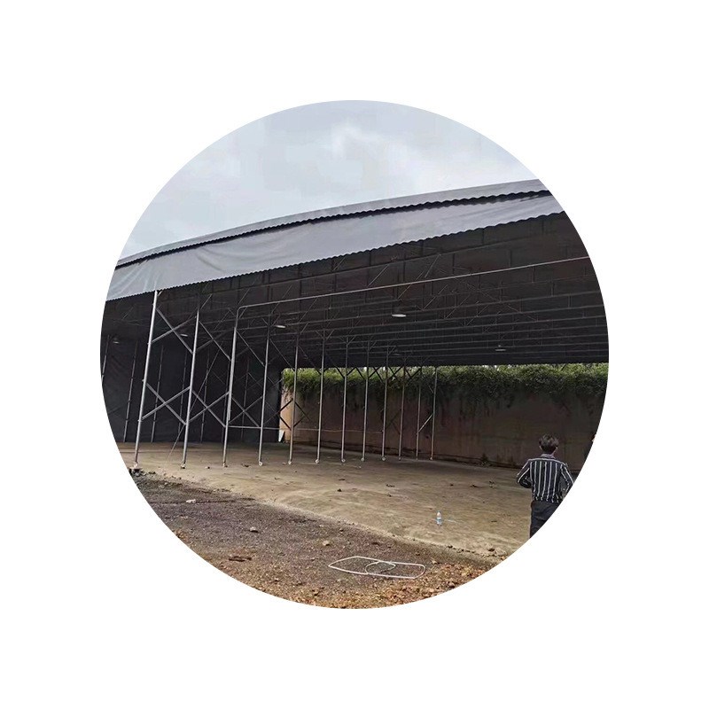 伸缩移动折叠遮雨棚户外汽车棚活动推拉仓L储物流篷收缩工地遮阳
