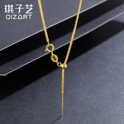 18K金针式肖邦链通体18K金材质