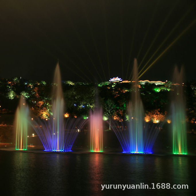 定制加工音乐喷泉玻光喷泉跳泉喊泉脚踏互动喷泉水幕电影全套设备