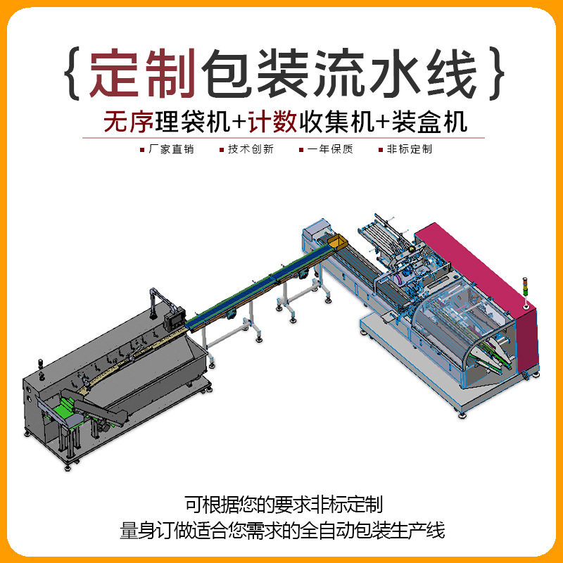 食品自动理料包装线 全自动无序理袋 计数收集机 多功能装盒机,办公设备/耗材/相关服务,开箱机,淘宝优惠券,粉丝福利购,淘宝优惠卷