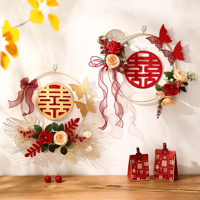 入户门喜字结婚专用客厅背景墙