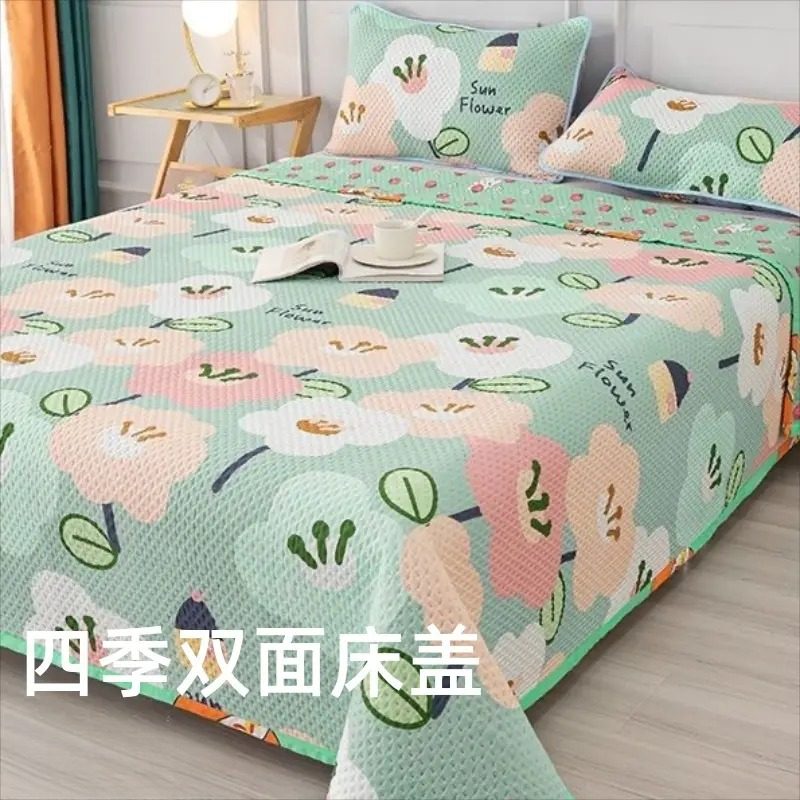 床盖盖毯床单三层夹棉双面炕盖床垫子四季通用单双人防滑铺盖床毯,床上用品,床罩,淘宝优惠券,粉丝福利购,淘宝优惠卷