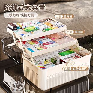 药箱家用大容量超大号分类收纳盒分格家庭装多层医疗箱透明便携式