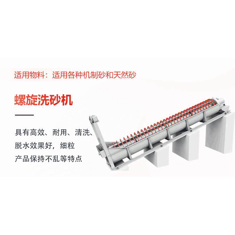 螺旋洗沙机风车洗砂设备可移动清洗沙子机器挖斗洗沙机