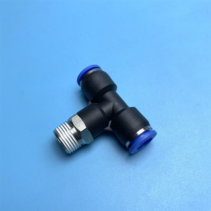气动三通螺纹接头 PT(PB) 4-M5 6-1D 8-2 10-3 12-4 三通快插接头