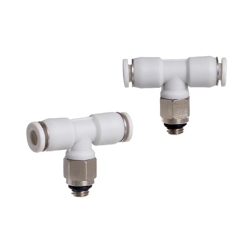 气动PB3-M4C正三通微q型接头PB6-M5C快插T型三通迷你接头PB4-M5C