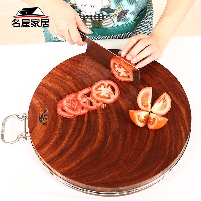 名屋 珍品级正宗越南铁木砧板菜板D实木整蚬木切菜板厨房家用圆形