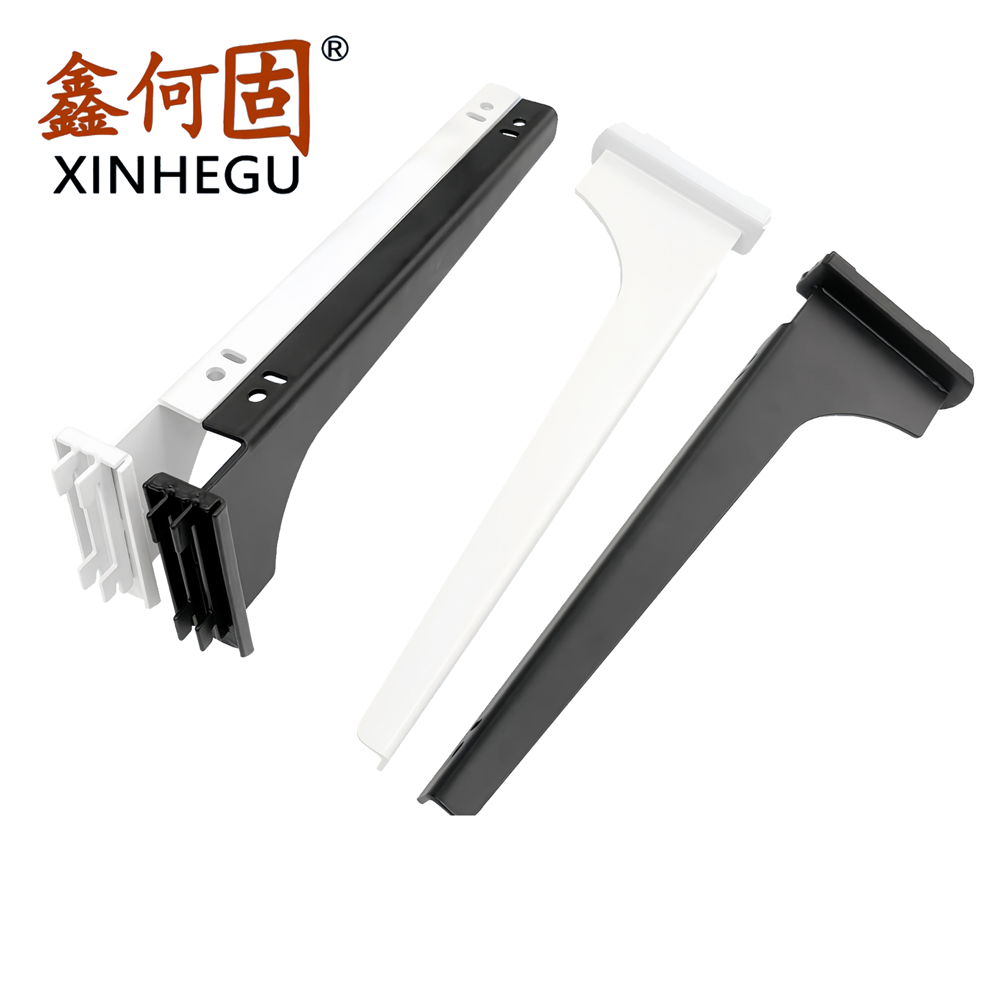 鑫何固双卡脚玻璃木板托支架