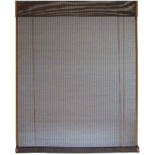 竹帘窗帘卷帘茶室隔断帘屏风挂帘遮挡阳台遮阳透光遮光 曼莎诺中式