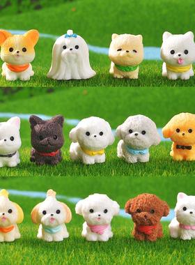 微缩可爱迷你小狗柯基名犬模型摆件桌面工位电脑装饰治愈系小物件