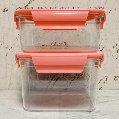 特卖易世康矩形真空食品保鲜盒800Ml/1.2L家用冰箱保鲜盒