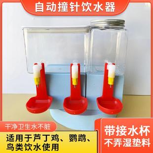 芦丁鸡撞针饮水器鲁冰全自动饮水器鹌鹑雏鸡鲁冰双封水撞针饮水头