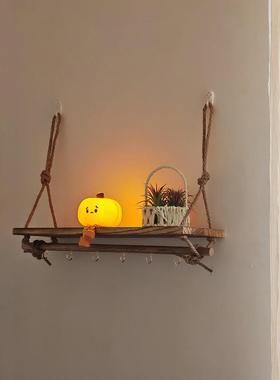 【新家的100个快递】ins风木板置物架入户玄关创意墙面装饰背景墙