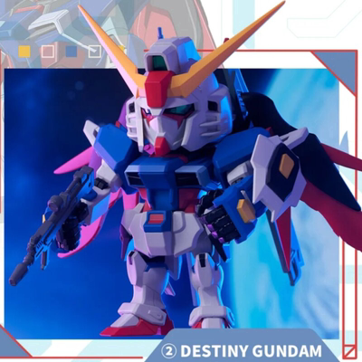 正版盲盒万代QMSV命运高达模型 MINI STRIKE DESTINY GUNDAM手办